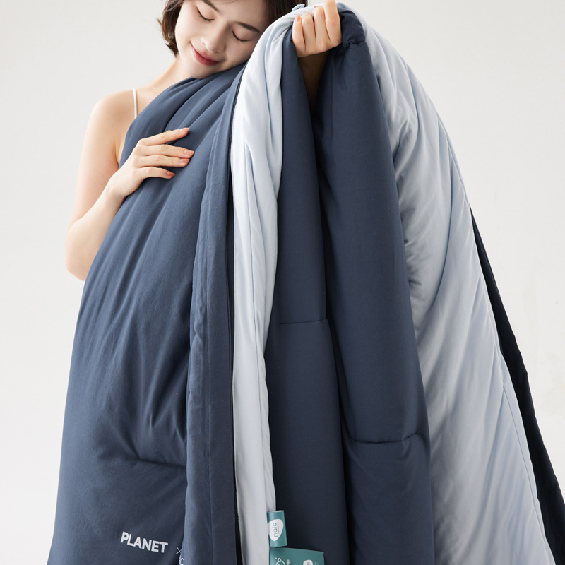 Picture of Sleeping Planet Deep Sleeping Quilt Pro Machine Washable Quilt Air Conditioning Quilt Autumn and Winter Quilt Thickened Warm Double Layer Four Seasons Quilt Core