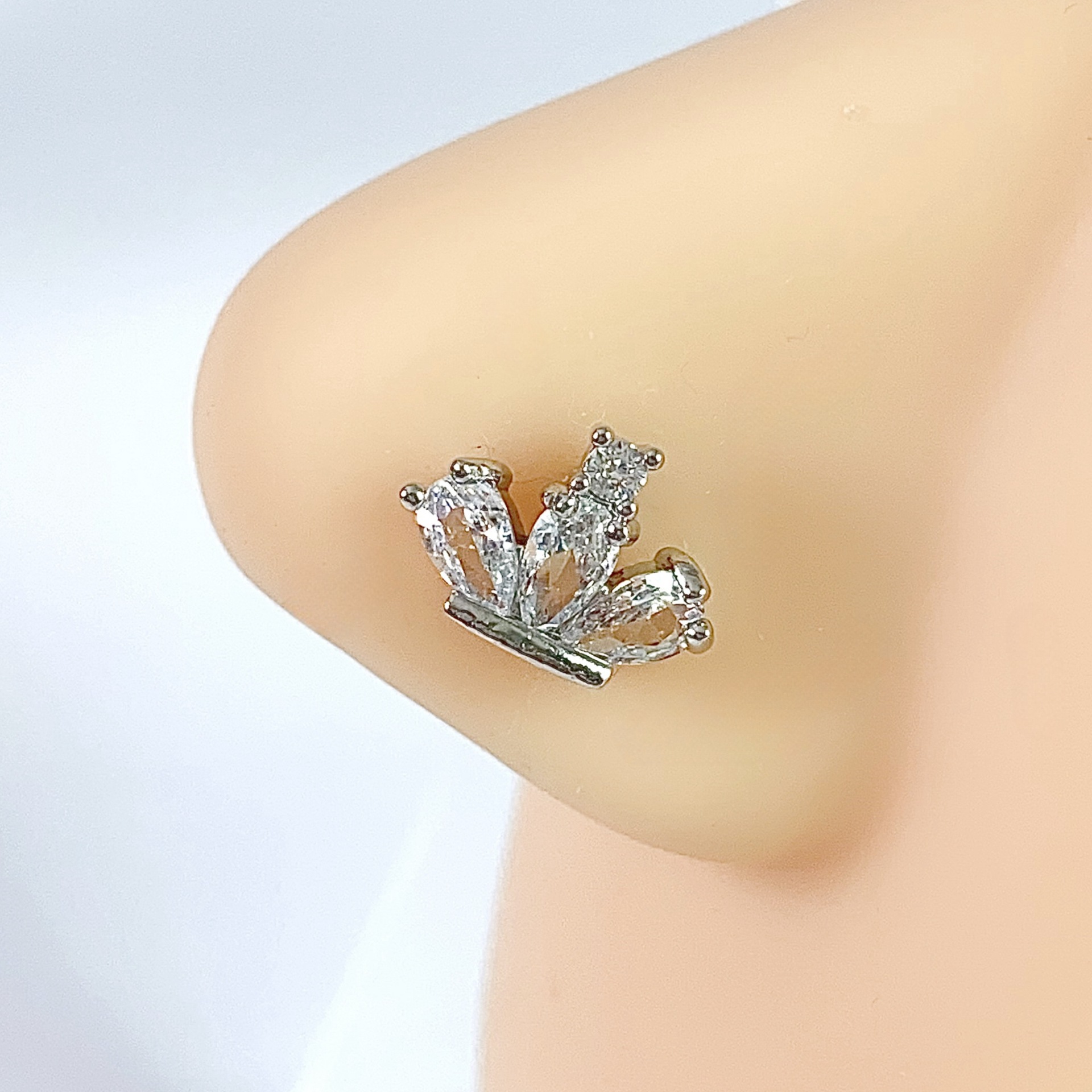 Picture of Cross-border nose nose nail water drop crown heart-shaped copper inlaid zircon European and American fashion high-end jewelry