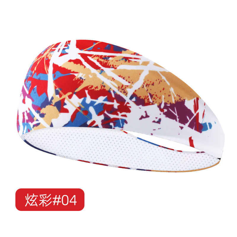 Picture of Summer Colorful Sports Hair Band Women's Anti-sweat Absorbing Non-slip Headband Running Sports Yoga Fitness Elastic Hair Band