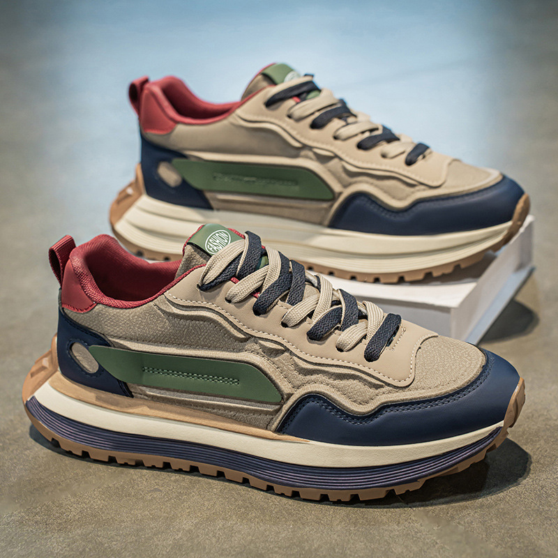 Men's Shoes Spring 2025 New Breathable Casual sneaker Non-slip Soft Bottom White Shoes Men's Trendy Torre Shoes