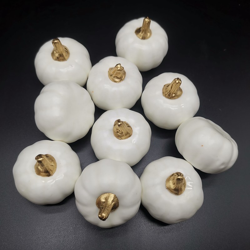 Simulation Pumpkin Model 6cm White Small Pumpkin Set Garland Decoration Accessories Christmas Decoration Props