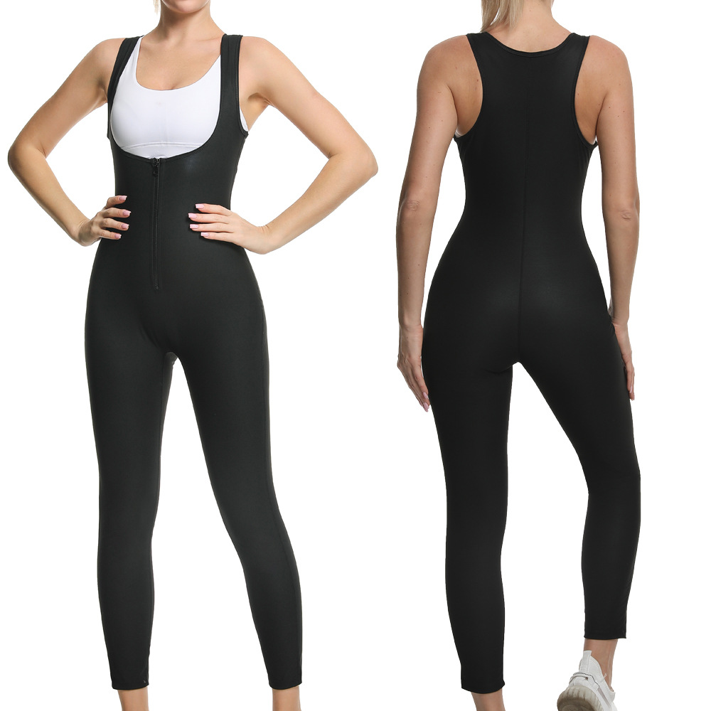 Cross-Border Women's Shapewear Sweat Suit, Breast Lift Training, Abdominal Control, Sports Fitness Shapewear, Waist Lift and Arm Lift Jumpsuit