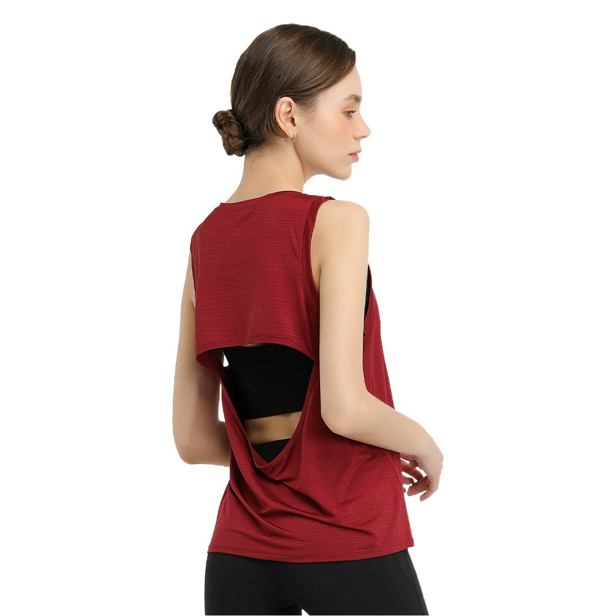 Cross-border European and American Loose Sports Vest Women's Quick-dry Running Fitness Sleeveless Blouse Spring and Summer Casual Yoga Top