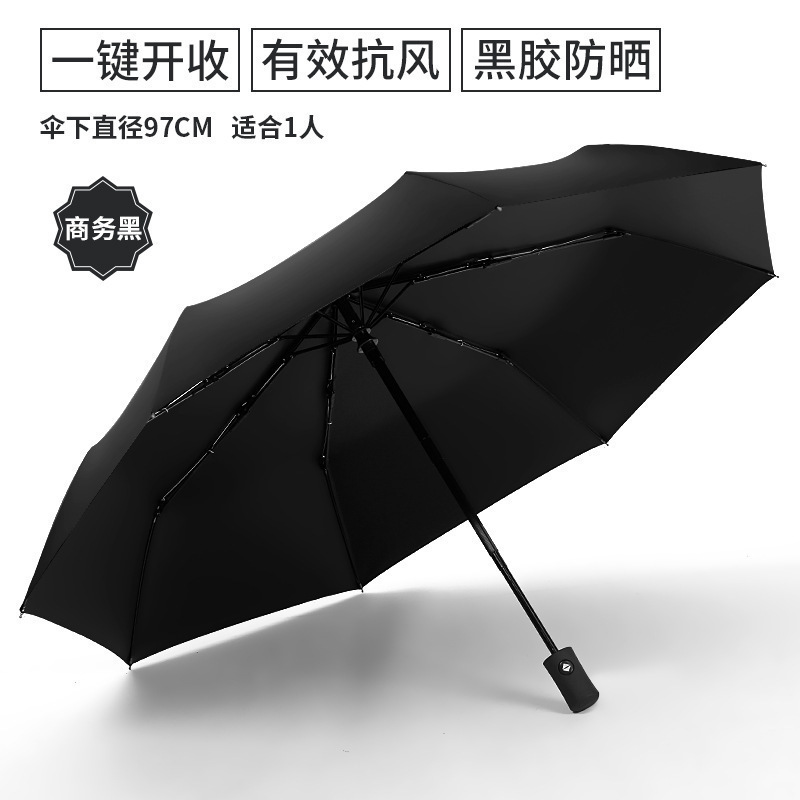 Picture of Full-automatic folding vinyl sun protection umbrella large wholesale sun protection men and women solid umbrella large rain and rain dual-use umbrella