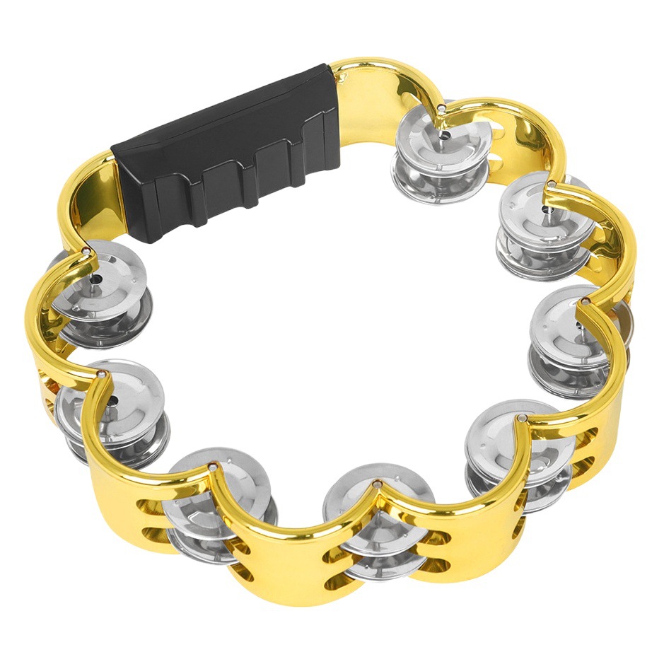 Orff double-row bell plum blossom double-layer hand bell ABS flower drum ring KTV tambourine children's early education toy flower bell ring