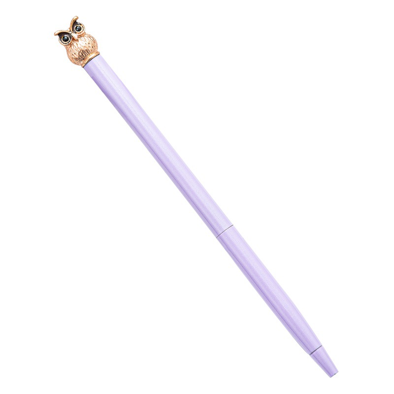 Spot wholesale creative Korean Girls cute owl style pen advertising pen mini metal pen ballpoint pen