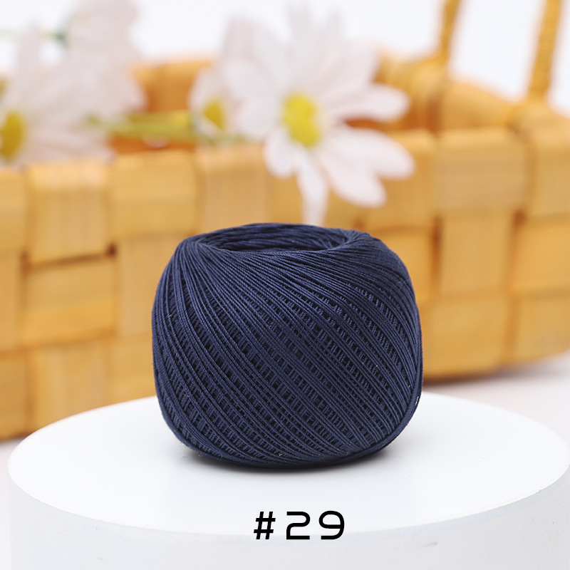 Picture of Warm Color No.10 Lace Strongly Twisted Mercerized Pearl Egyptian Long-staple Cotton Handmade Micro-hook Hand-bow Ball 20g Wool Ball