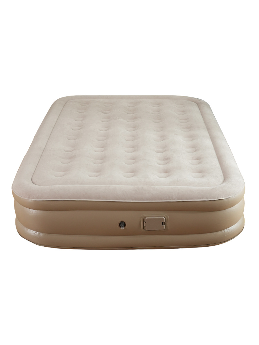 Picture of Automatic Inflatable Bed Heighter Thickened Flocking Inflatable Mattress Outdoor Camping Double Air Bed Household Built-in Pump