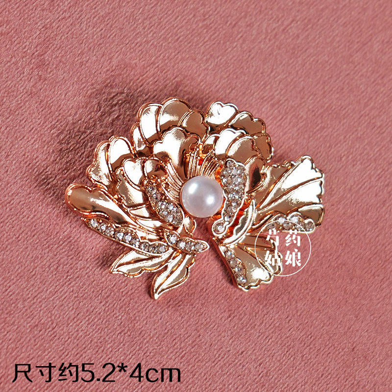Picture of New Product Mother-Of-Pearl Brooch Jewelry/Intangible Cultural Heritage National Style Dot Green Base Embryo/National Style Holiday Event Handmade DIY Materials