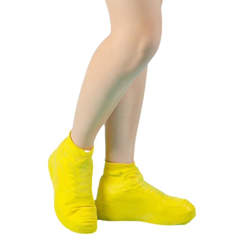Waterproof Shoe Covers Outdoor Rain Boots Silicone Non-Slip Rain Shoe Covers Pvc Portable Mid-Top Thickeneded Elastic Latex Shoe Covers