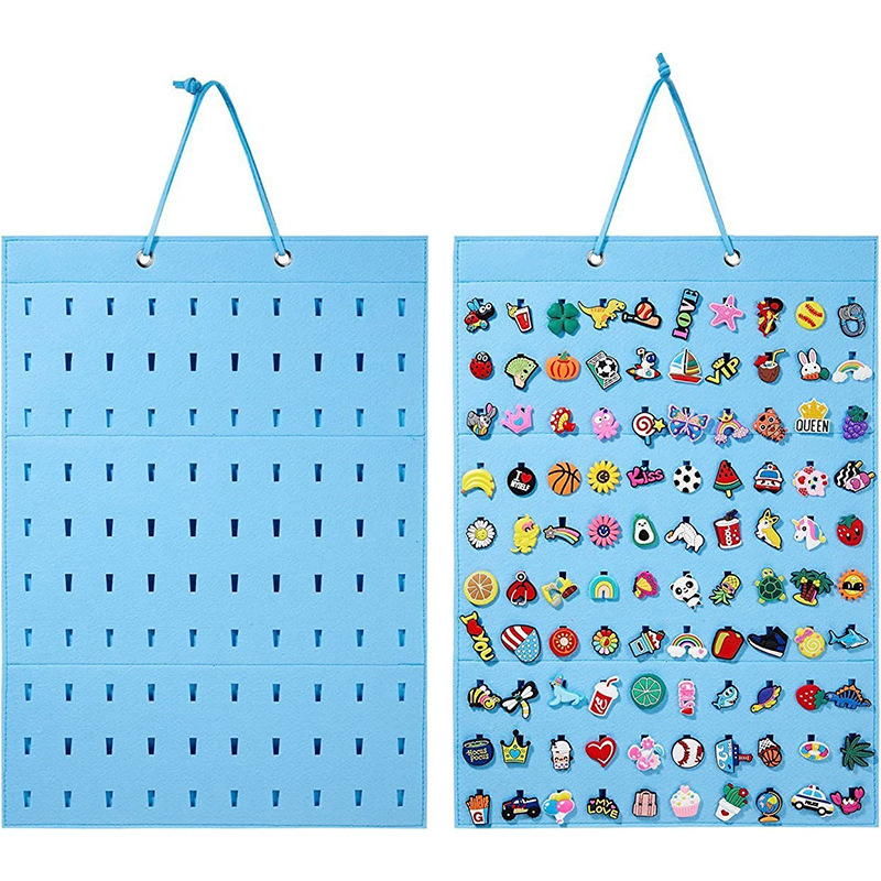DIY Croc Shoe Accessories Hanging Bag Detachable Decorative Display Board Shoe Decoration Wall Hanging Felt Storage Bag Wall Storage