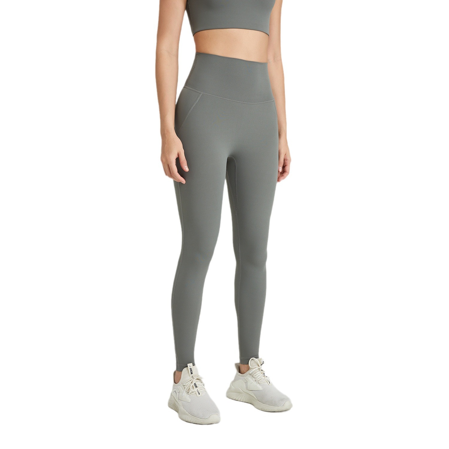 Picture of No-Wearing Underwear Zero Sense One-Piece Yoga Pants Seamless Naked Sense Back Pocket Peach Hip Tight Sports Fitness Pants