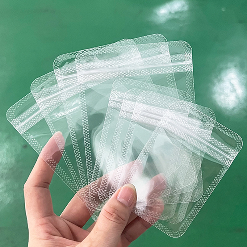 Daily Small Accessories Sealing Bags, No Punching, Jewelry Flat Sealing Plastic Bags, No Airplane Holes, Frosted Transparent Self-Sealing Bags