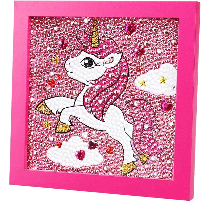 5d Diamond painting children's cartoon Crystal round diamond diy diamond embroidery panda size diamond small painting unicorn 18x18