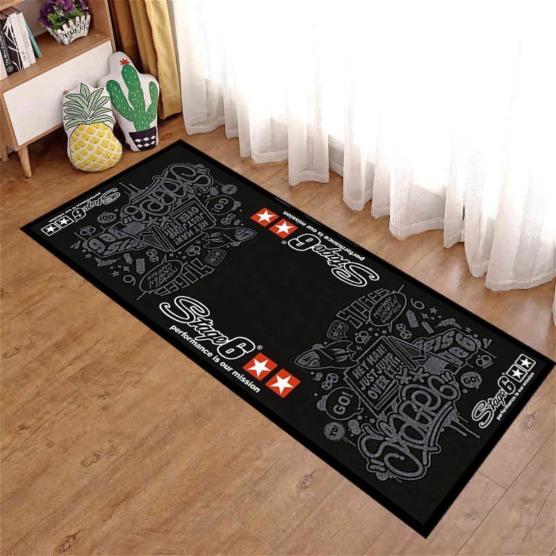 Picture of Motorcycle enthusiast carpet motorcycle display Harley Honda Ducati bedroom bedside blanket cross-border racing floor mat