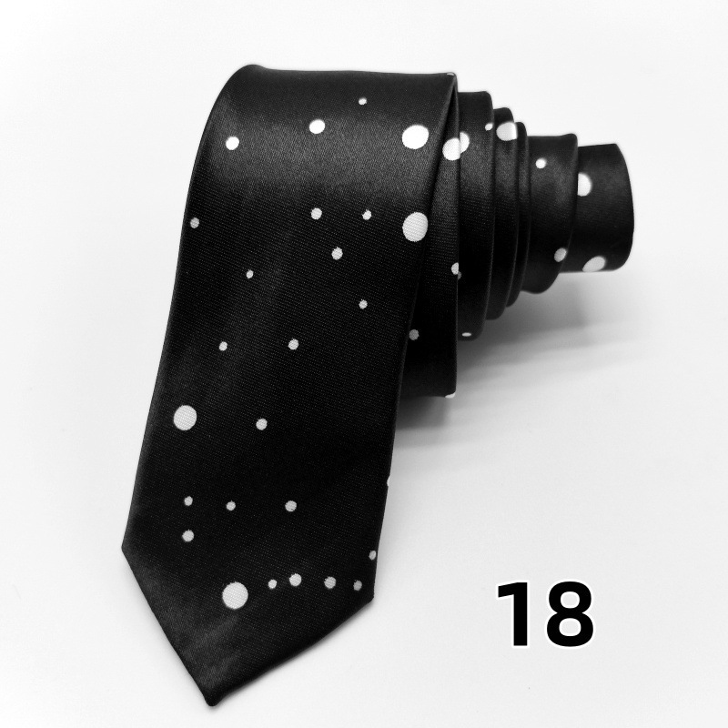Picture of Ultra-narrow 5cm printed tie leopard print hand-tied unisex casual tie