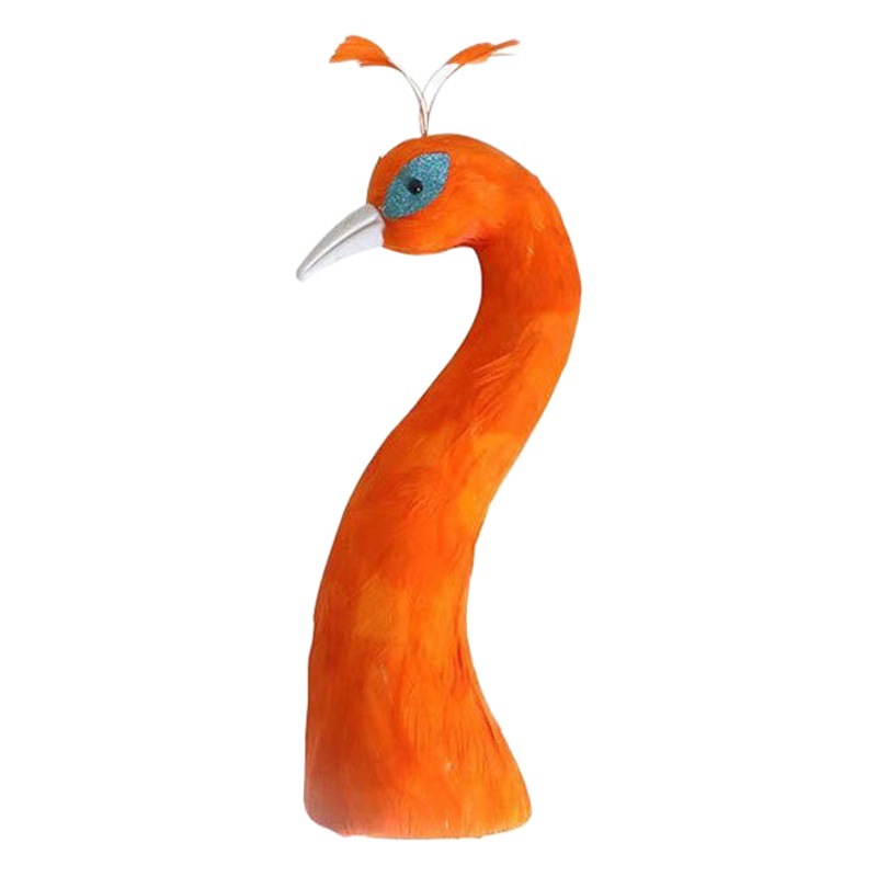 Opening flower basket simulation peacock head model flower arrangement decorations wedding car accessories Peacock beak bird beak ornaments material accessories