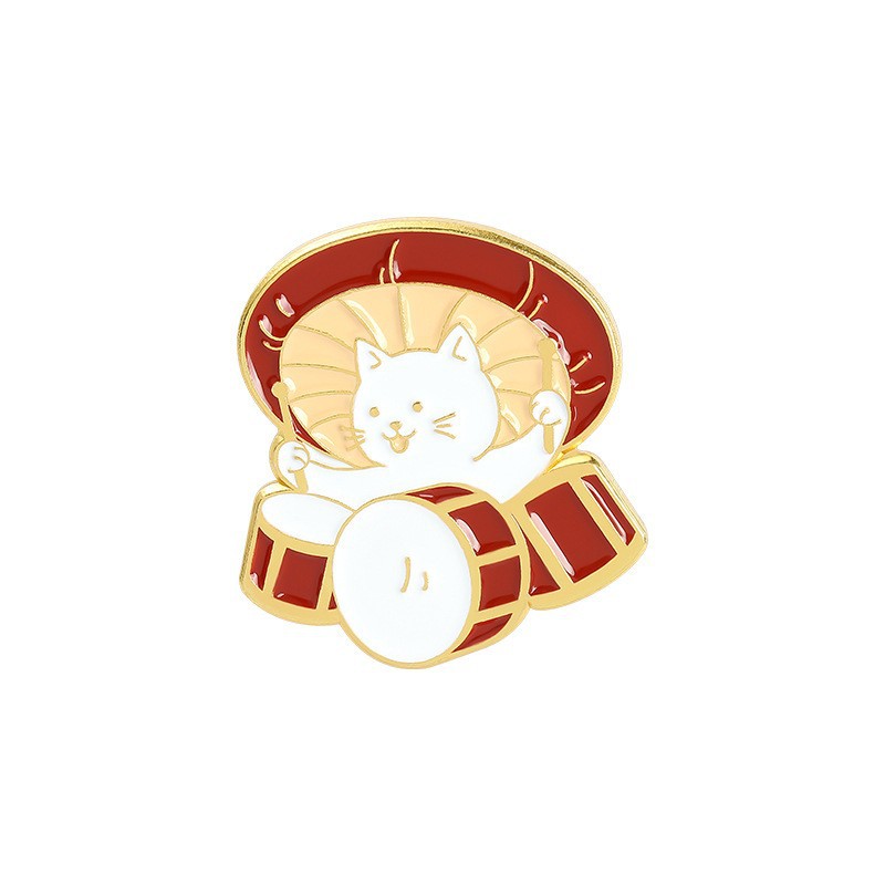 Picture of Cartoon cute 21 mushroom suit mushroom man and frog alloy brooch suit cute anti-light badge