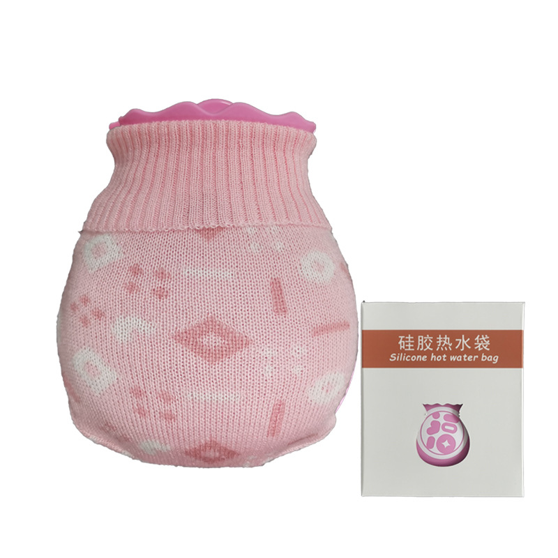 Picture of Cross-Border Lucky Bag Silicone Hot Water Bottle Platinum Silicone Water-Filled Microwave Heating Hot Water Bottle to Warm Belly and Hand Warmer to Keep Warm