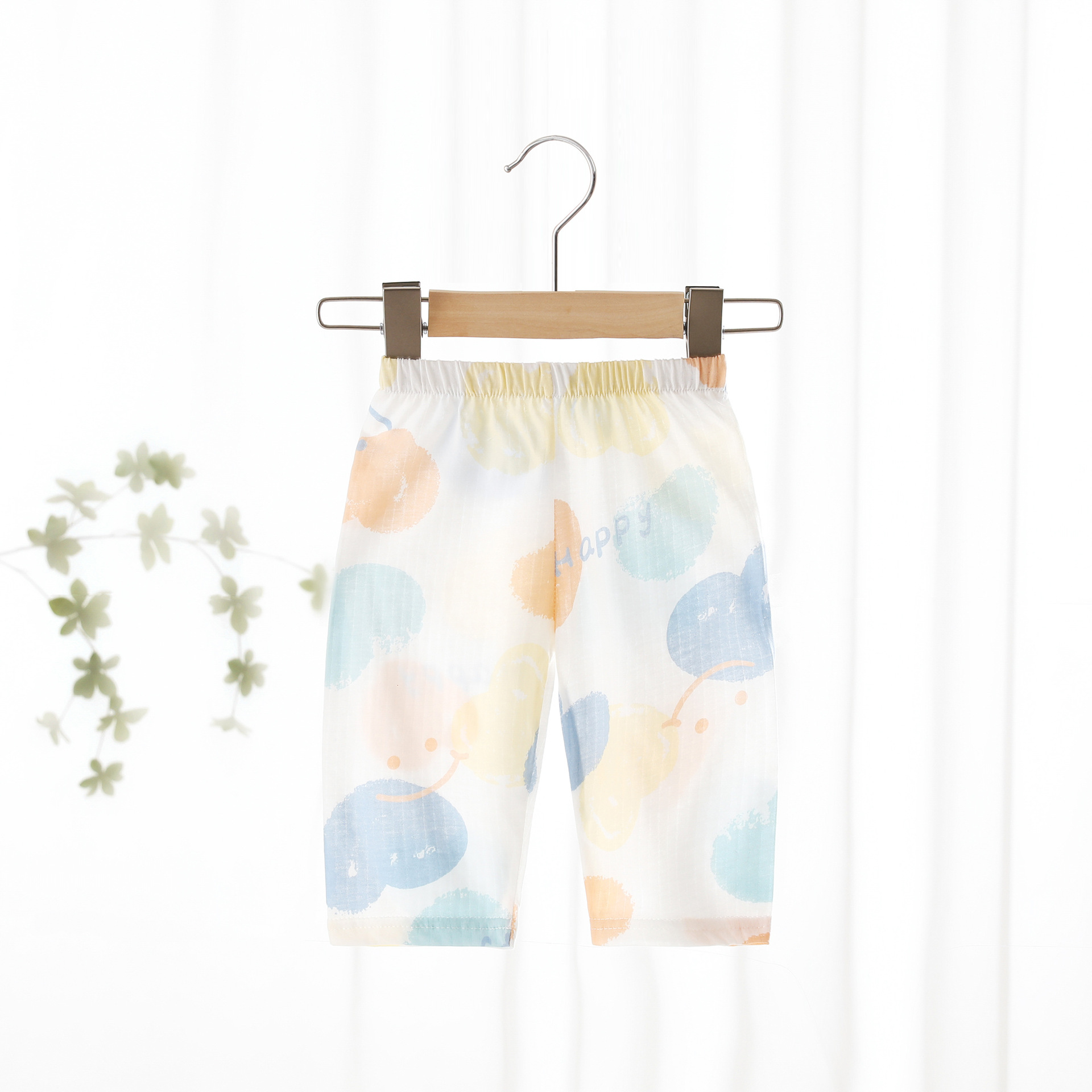 Picture of Baby Anti-Mosquito Pants Summer Thin Pure Cotton Type a Sweat-Absorbent Baby Crotch Pants for Boys and Girls Home Loose Cropped Pants