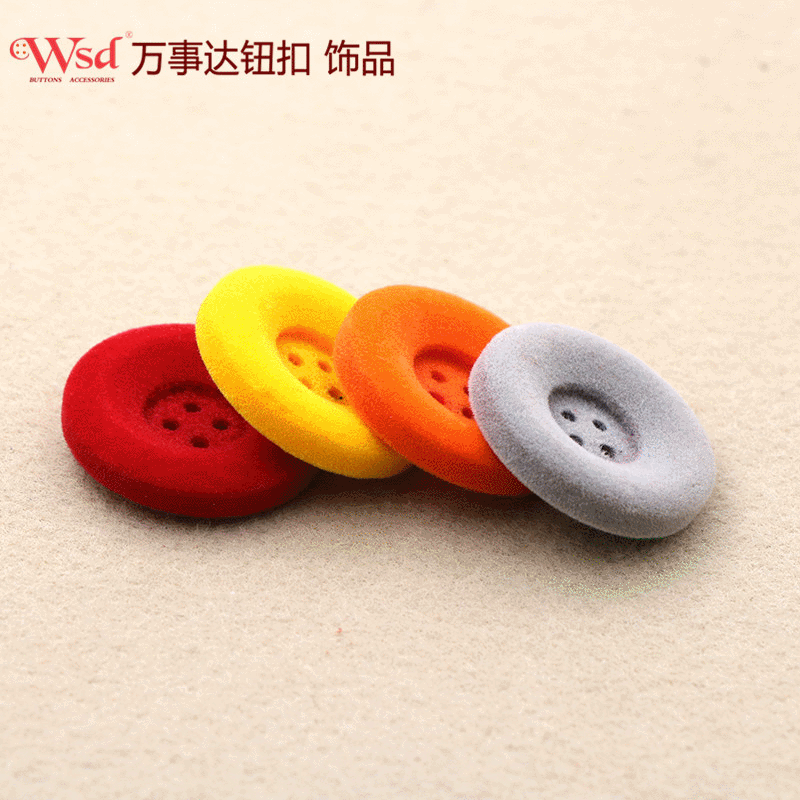 Flocking Button Coat Sweater Coat Button Fur Button Color High-end Hanfu Button