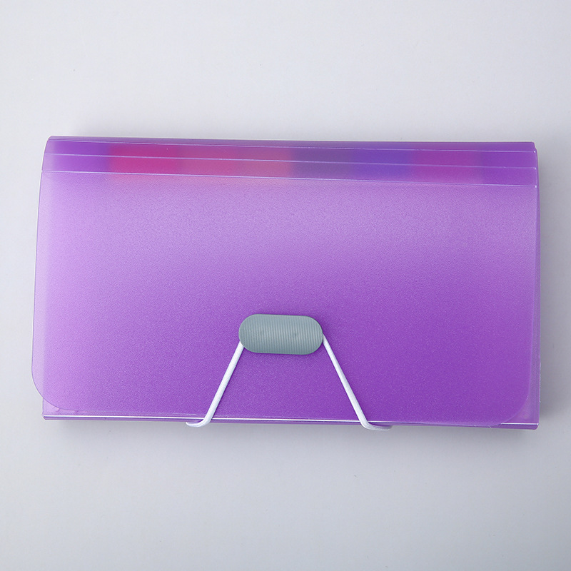 Picture of Rainbow organ bag folder file clip plastic rope bundle office A6 mini bill bag 13 storage clip wholesale