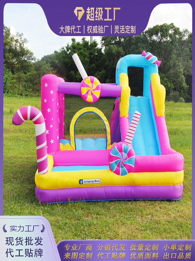 Picture of Household Inflatable Castle Rock Climbing Family Children's Shopping Mall Naughty Castle Trampoline Outdoor Stall Trampoline Slide Wholesale