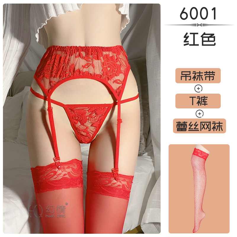 Picture of Fantasy Hot Selling European and American Foreign Trade Corset Lace Perspective Plus Size Garter Belt Sexy Accessories Garter Set