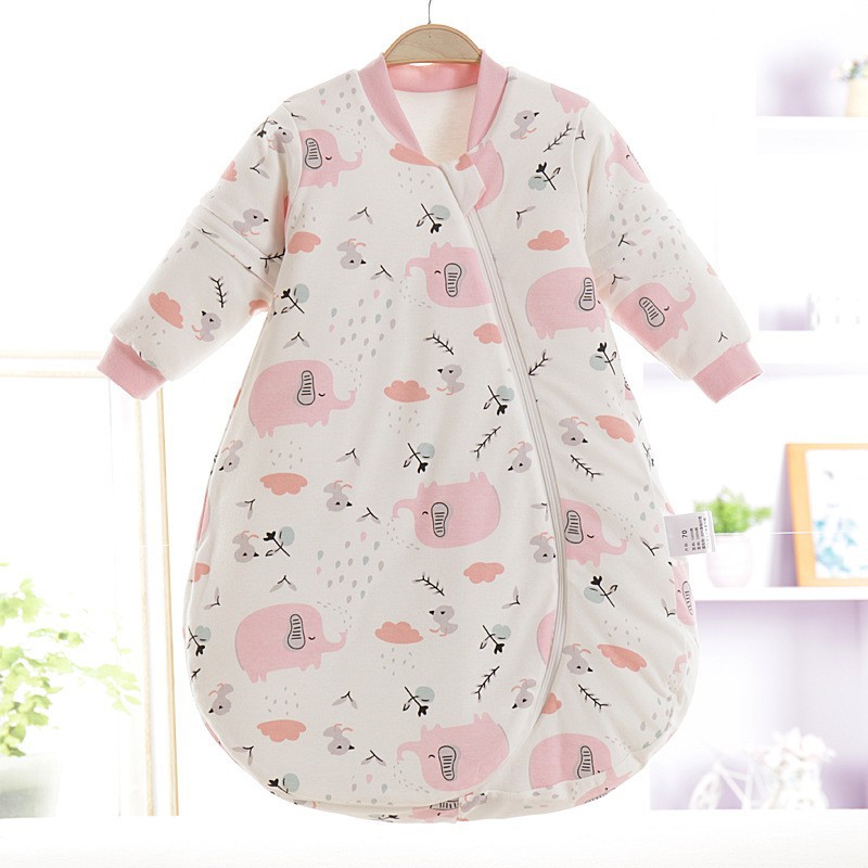 Picture of Aishiyi Antibacterial Baby Cotton Sleeping Bag Children's Sleeping Bag Spring, Autumn and Winter All-In-One Detachable Sleeves Baby Anti-Kick Quilt