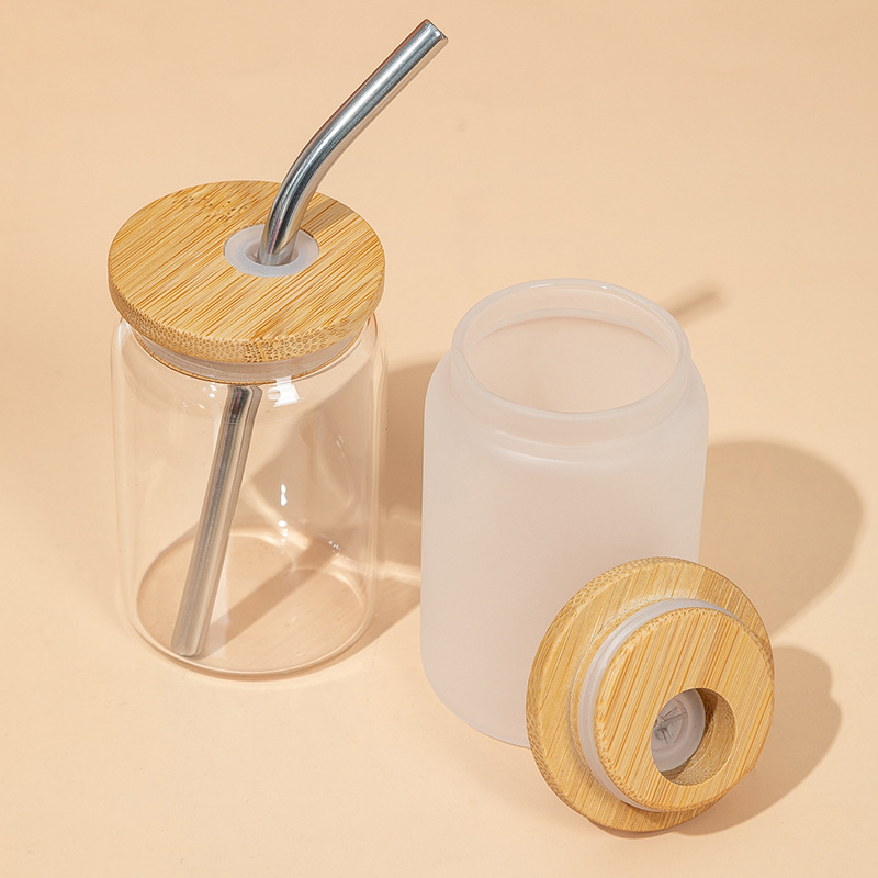 Amazon Clear Glass Small Wine Cup 3.5oz Bamboo Cover Cup Home Mini Liquor small size Can Beer Cup