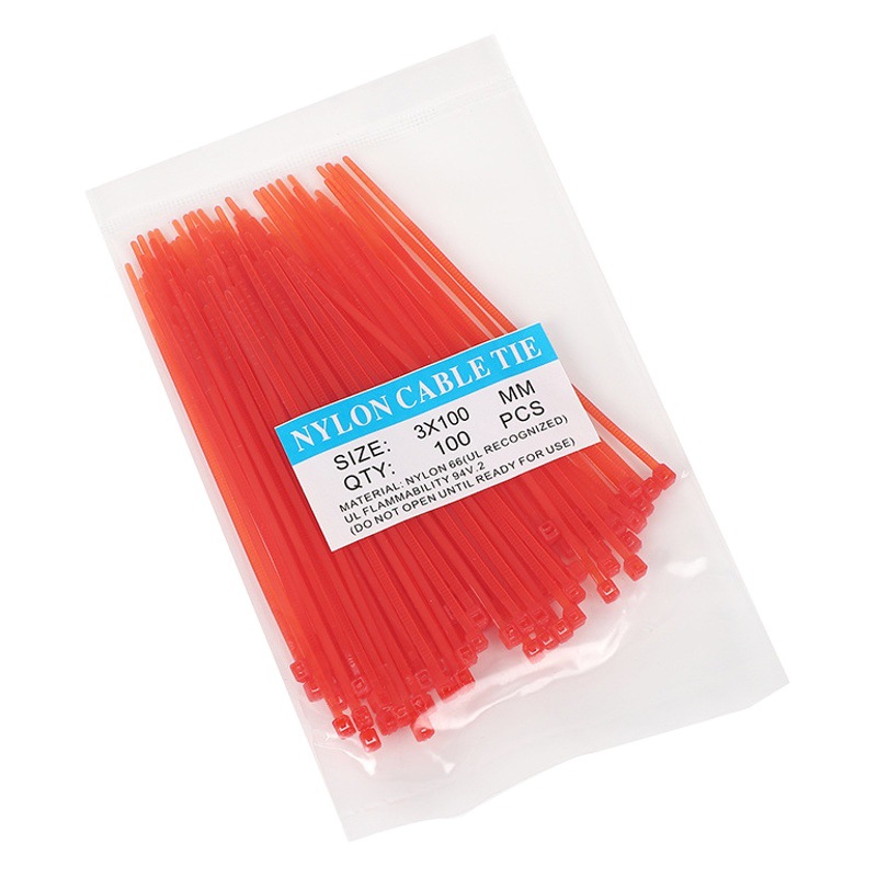 Color self-locking nylon cable tie black and white wholesale plastic binding cable tie 3*100 4*150 4*200