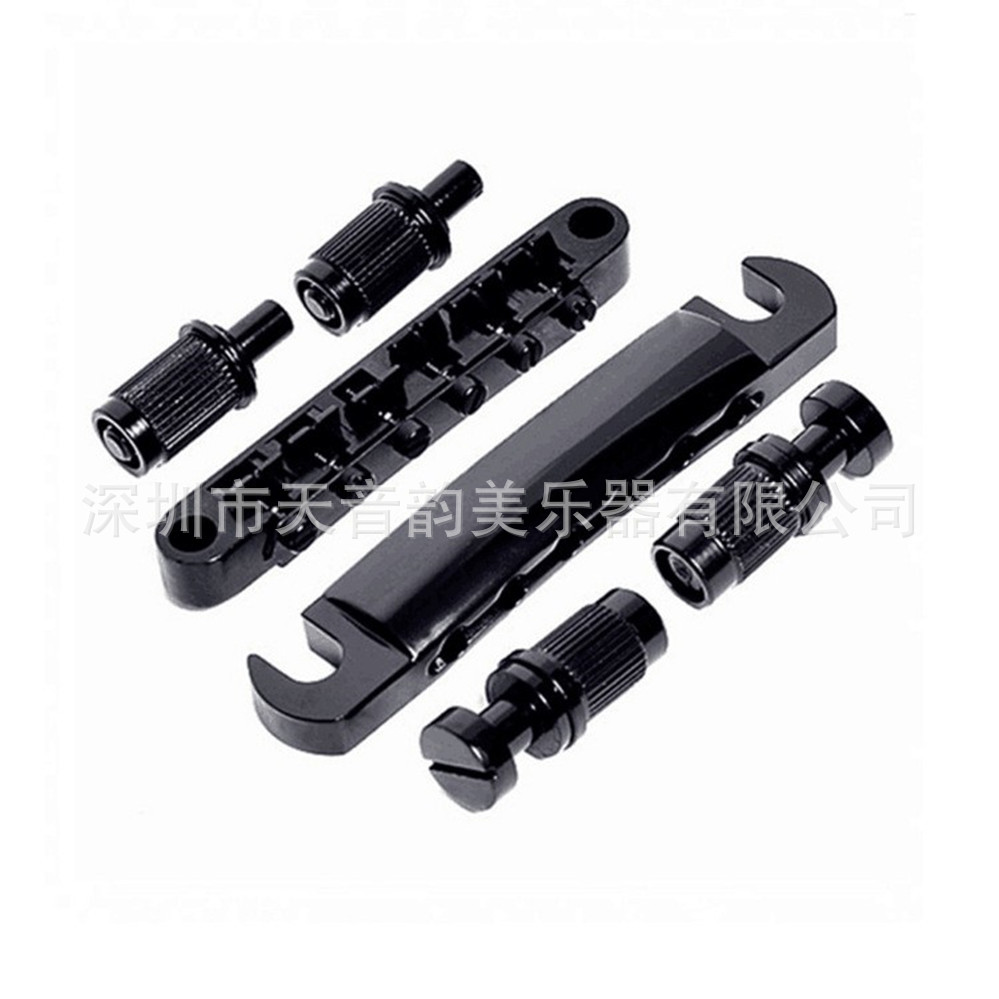 Electric guitar accessories 6 string LP solid string base LP electric guitar bridge zinc alloy pull string Board Black