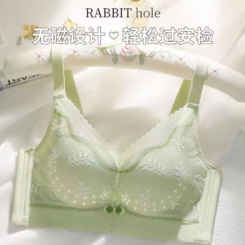 Picture of Summer Women's Thin Bra with Side Breast Gathering, Anti-Sagging, Lifting, Breathable, Air-Conditioned Hole Cup, Adjustable Bra