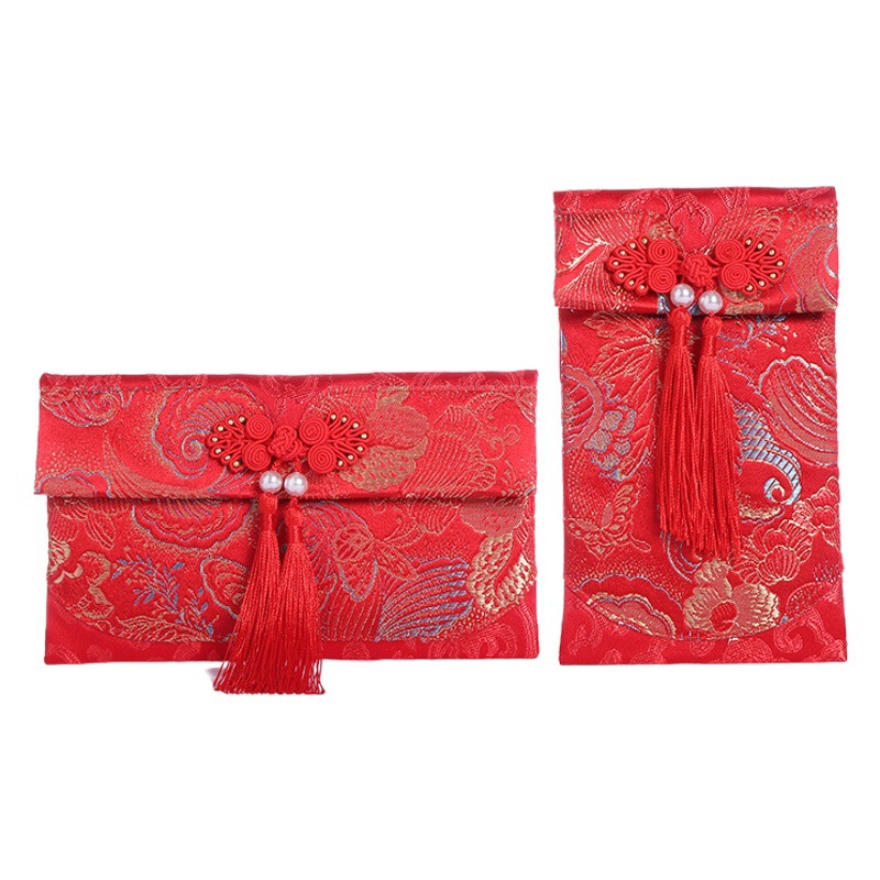 Creative Gift Gift, gift bag, gift bag, festive ten thousand yuan red envelope, wedding characteristic fabric satin gift bag