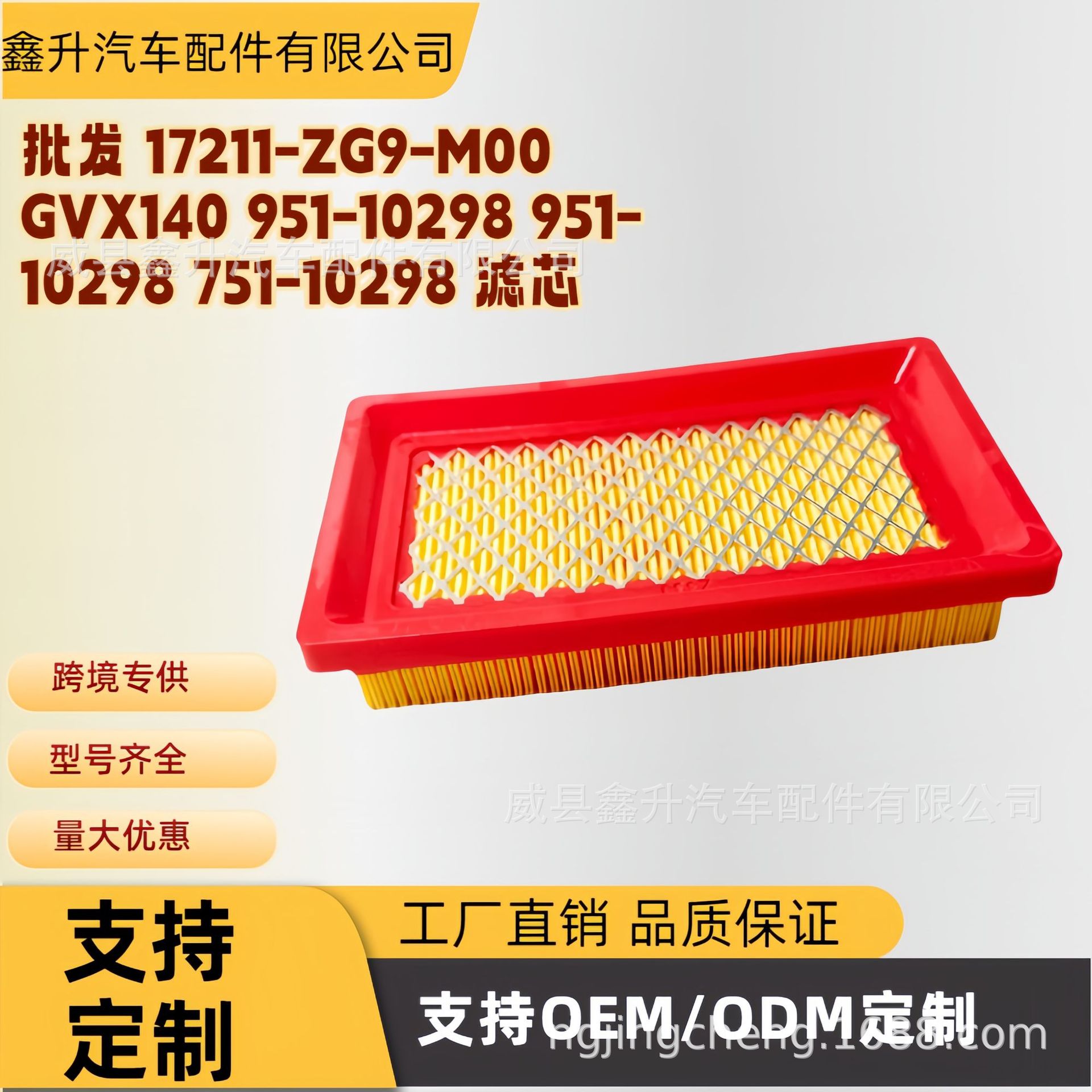 Cross-Border Supply of 17211-Zg9-M00 17271-Zg9-M00/Torxx/Kohler/Xt160 Filter Element