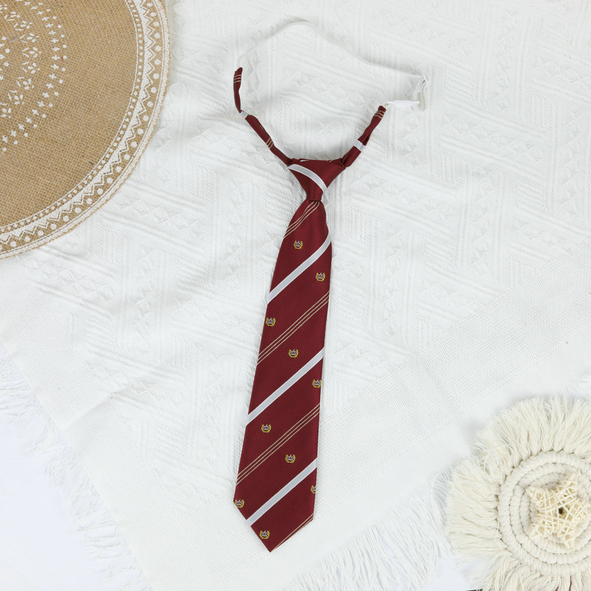 Picture of Jk Japanese Style Uniform Leather-band Free Tie Men's Bow Tie Women's All-match School Style Daily Striped Simple School Uniform