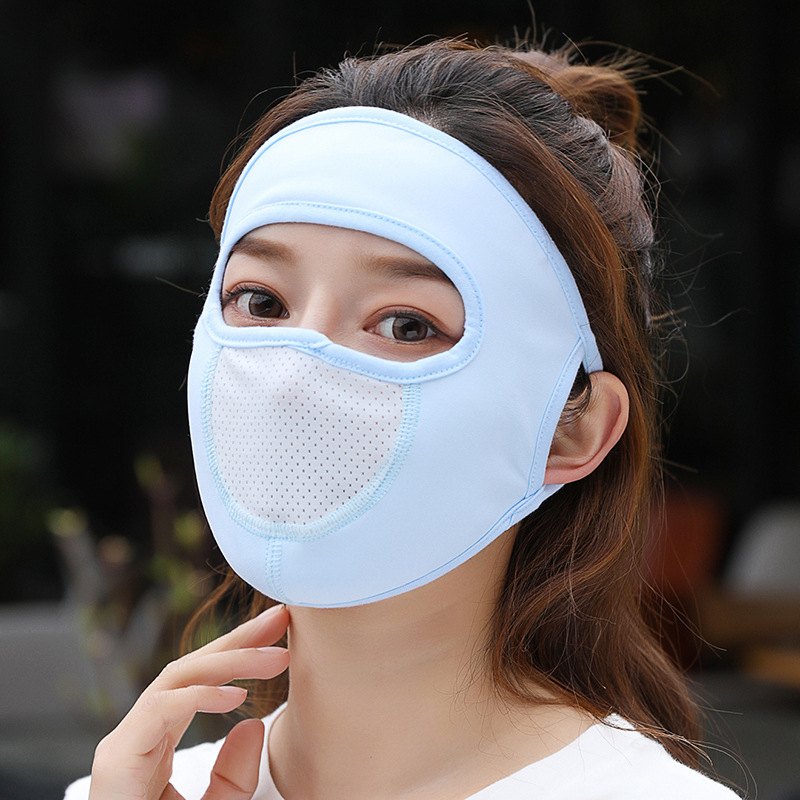 Picture of Sunscreen Mask Women's Summer Thin Dust-proof Breathable Ice Silk Protective Full Face Mask Cover Men's Face Cover Face Mask