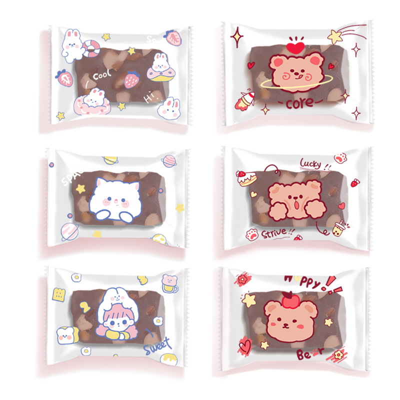 Snowflake crisp packing bag machine sealing bag biscuit nougat paper milk date candy bag small packing bag baking machine sealing bag
