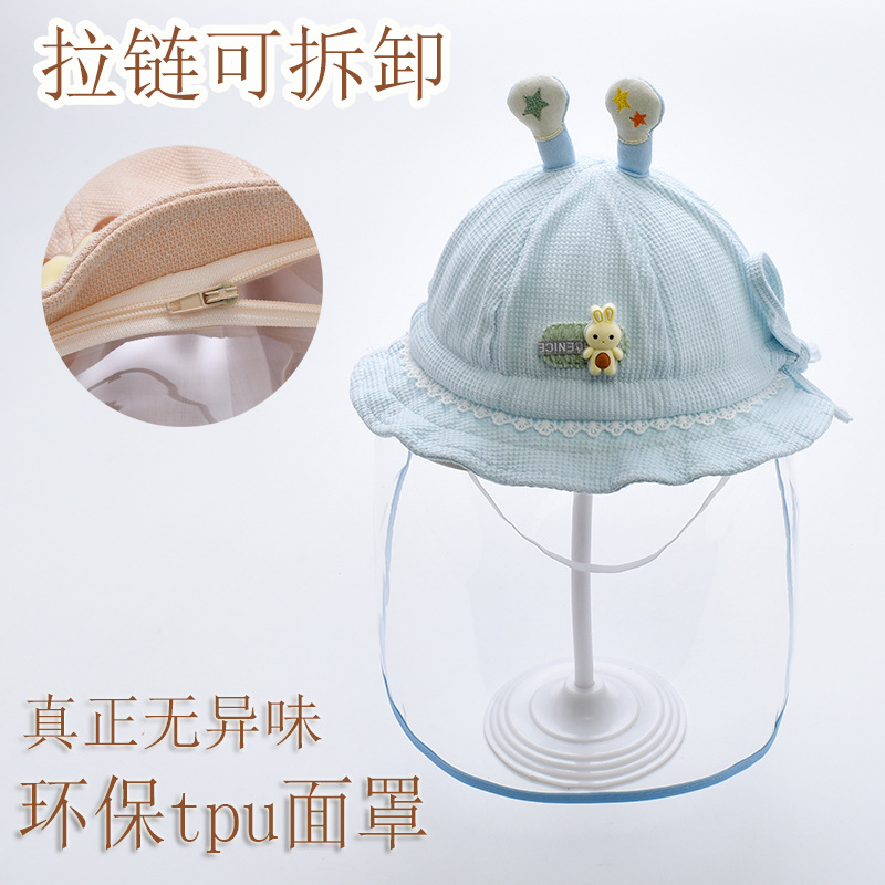 Picture of Newborn Baby Protective Face Cover Going Out Baby Anti-Droplet Hat Summer Sun Protection Hat Spring and Autumn