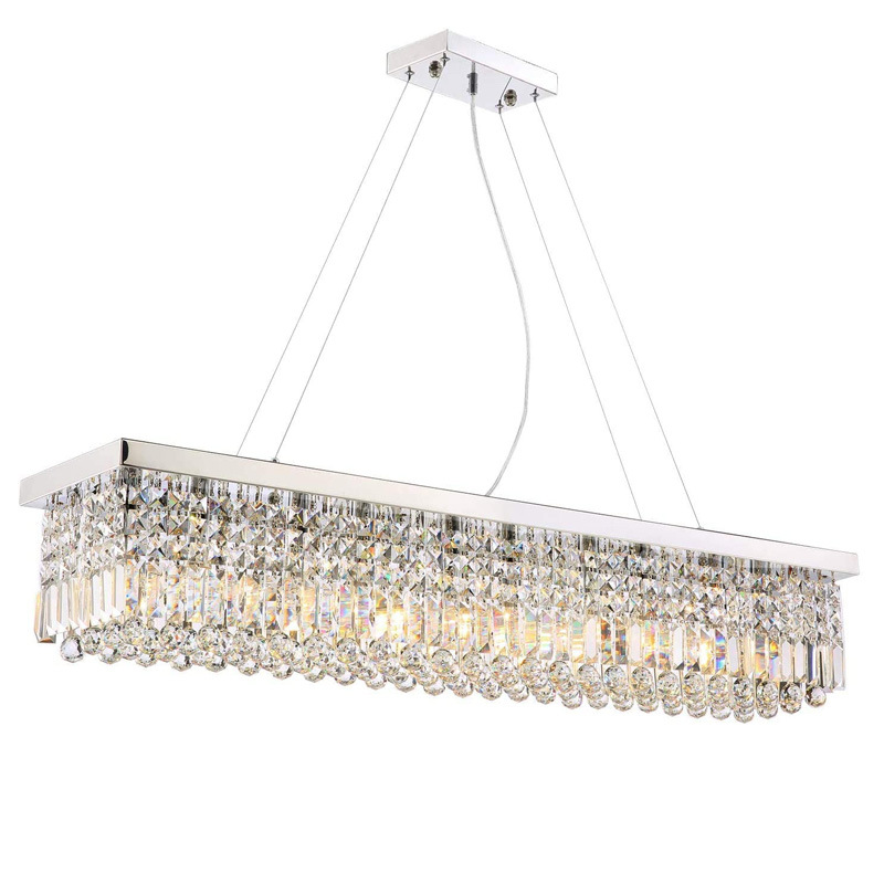 Picture of Cross-Border Crystal Restaurant Chandelier Chandelier Chandelier Rectangular Bar Table Home Zhongshan Lighting Factory Original Light Luxury