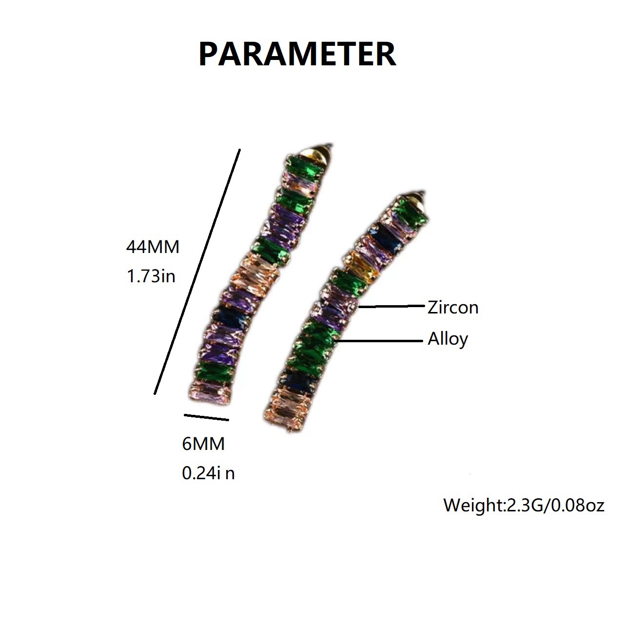 Picture of Colorful Alloy Jewelry suit Niche Simple Rainbow Necklace Bracelet Earrings Female Qingdao Middle Ancient Jewelry