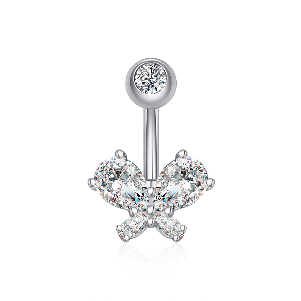 Picture of Cross-border e-commerce new zircon belly button ring belly button nail piercing jewelry online wholesale