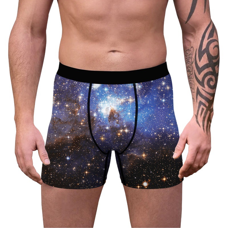 2022 new red lip 3D digital printing sexy men's underwear bottoming comfortable breathable stretch boxers foreign trade