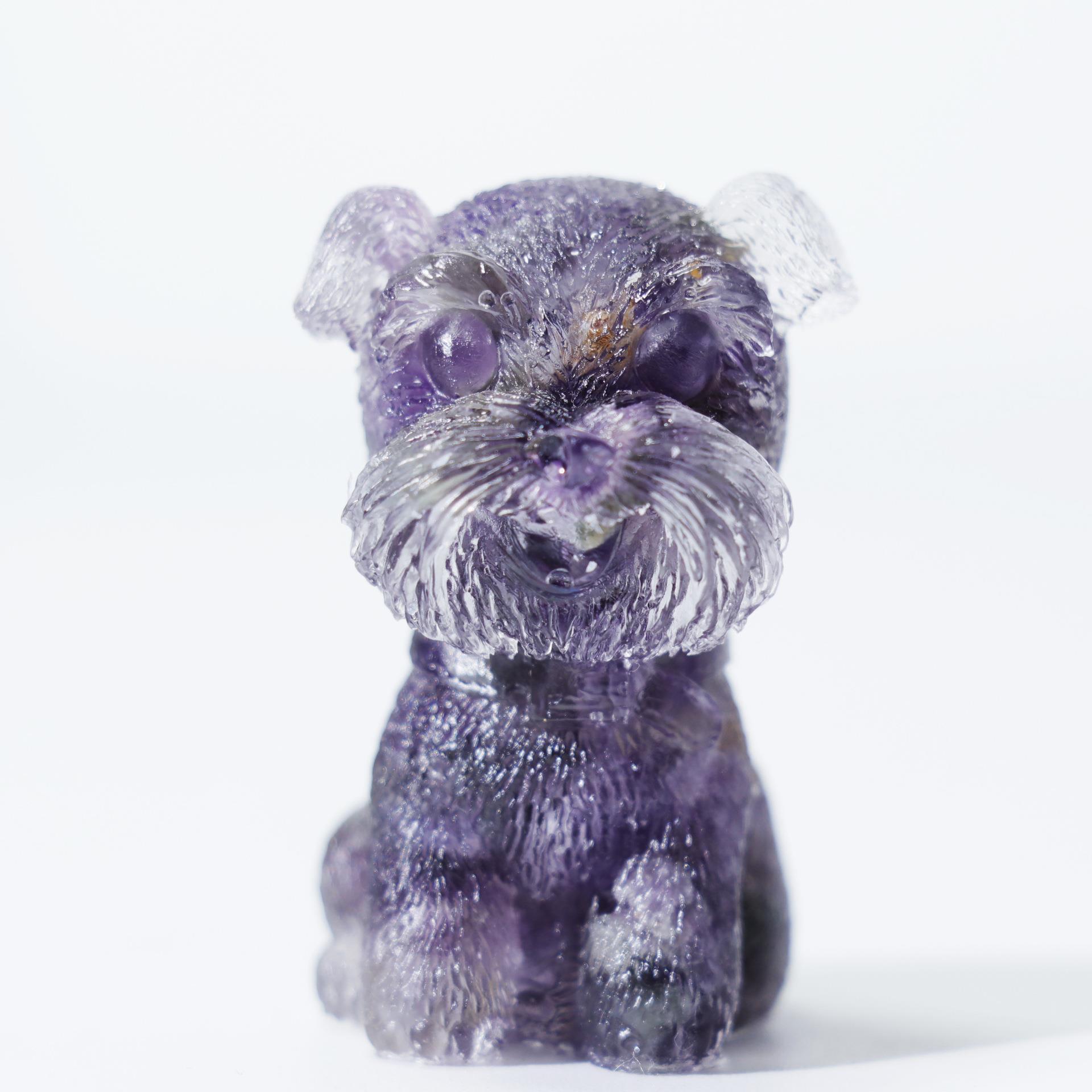 Picture of Natural Crystal Gravel Gum Drops Amethyst Schnare Dog Bean Crystal Ornaments Gift Crafts