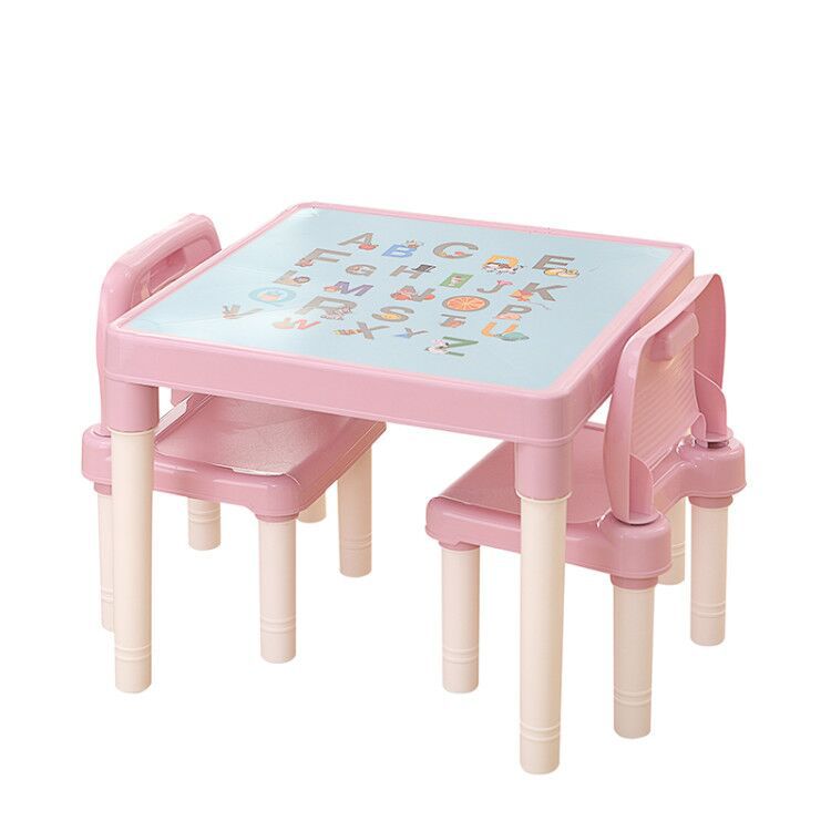 Children's Learning desk kindergarten baby table and chair suit children's table and chair cover toy game table plastic household