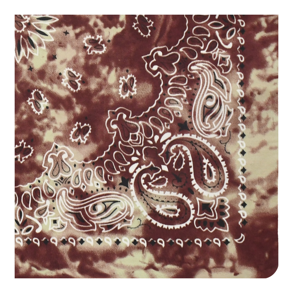 Picture of European and American cross-border all-match tie-dyed polyester melon seeds flower outdoor sports scarf ameikaji motorcycle all-match square scarf
