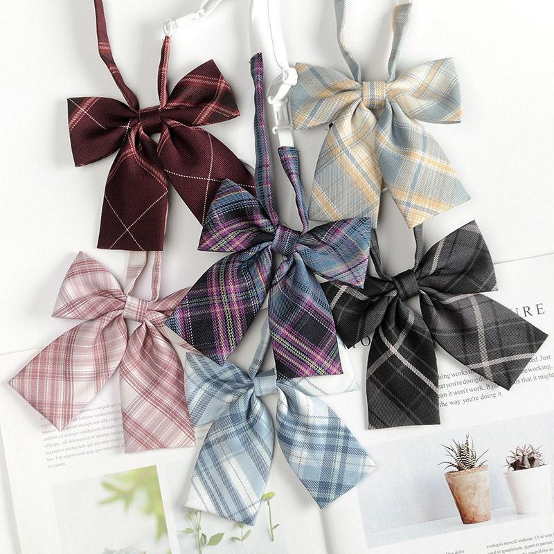Non-Tie JK Bow Tie Women's Japanese Uniform Paid Skirt Fabric Ribbon Cute School Style Ribbon Shirt Tie