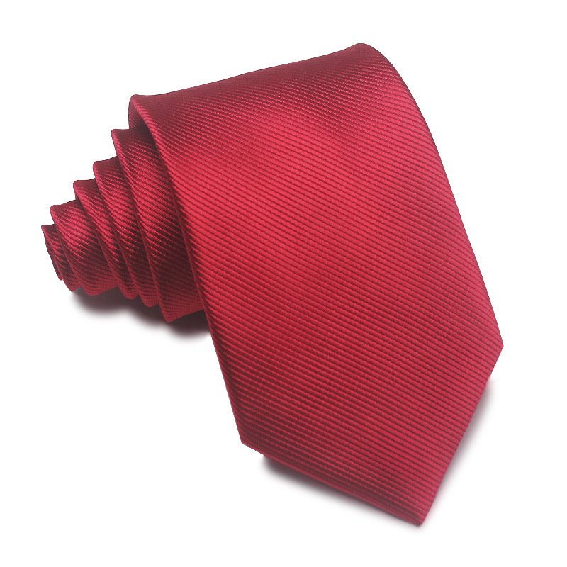 Picture of 25 New 8cm Polyester Jacquard Stripesd Tie 7cm Men's and Women's Business Formal Wear Casual High-End Red Black Blue