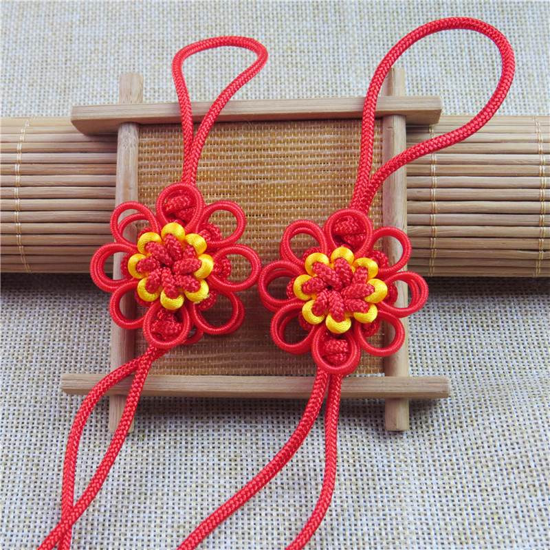 8 ring Chinese knot lanyard sunflower festive wedding decorations spike accessories car pendant wholesale supply