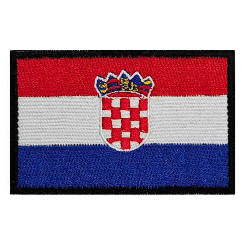 Yunyequ Niu multinational flag embroidery hook and loop badge clothing backpack decorative cloth badge 8*5cm